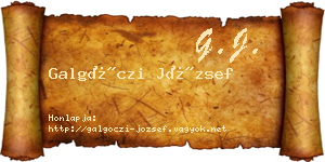 Galgóczi József névjegykártya